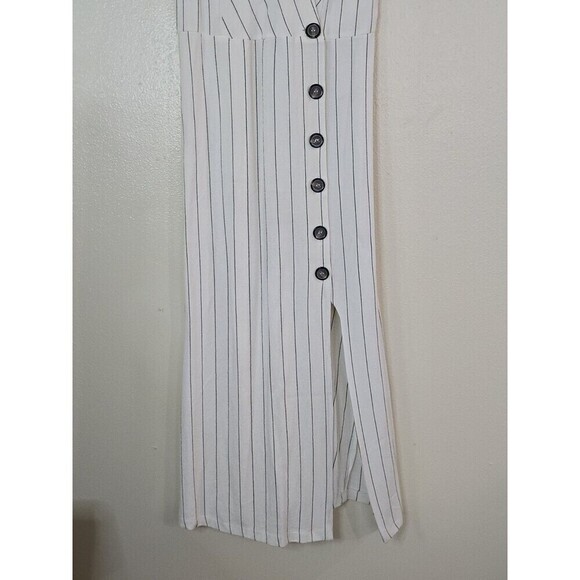 URBAN Romantics White Striped Midi Dress - Picture 3 of 11